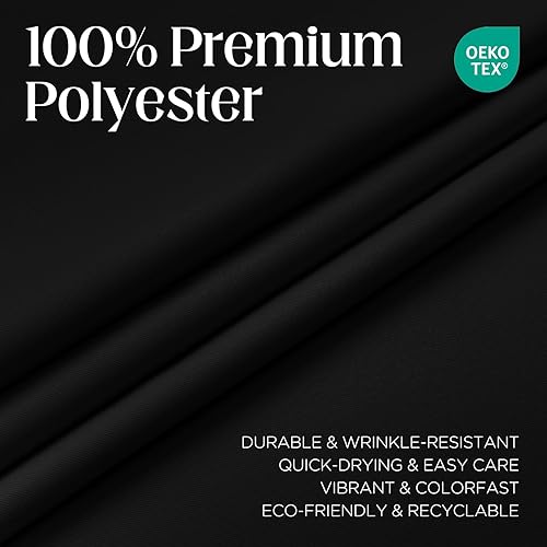 Miniatura 3 de CUCRAF Juego de 2 paneles de cortinas opacas negras de 54 pulgadas de largo, cortinas de oscurecimiento de habitación para sala de estar y