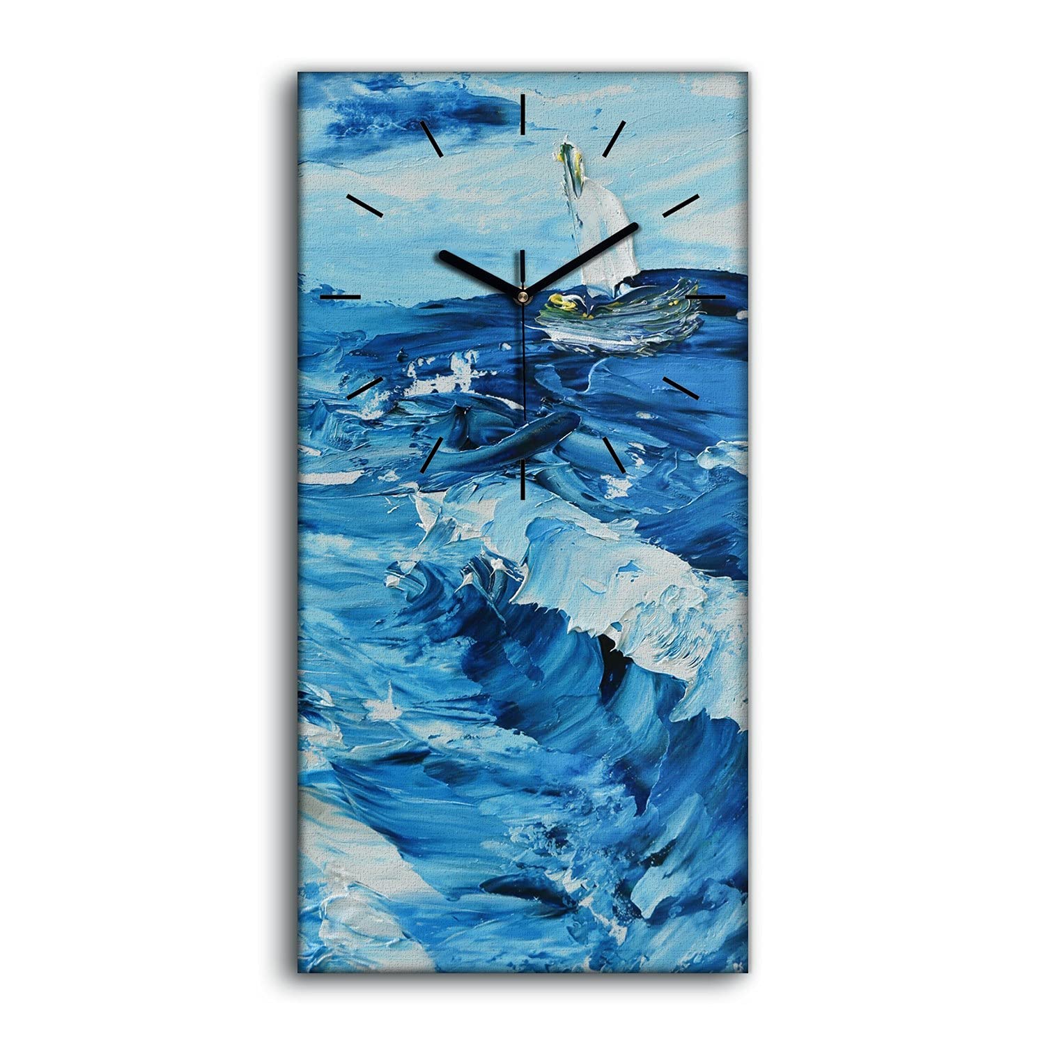 Horloge sur toile décoration murale moderne salon chambre tableau marine