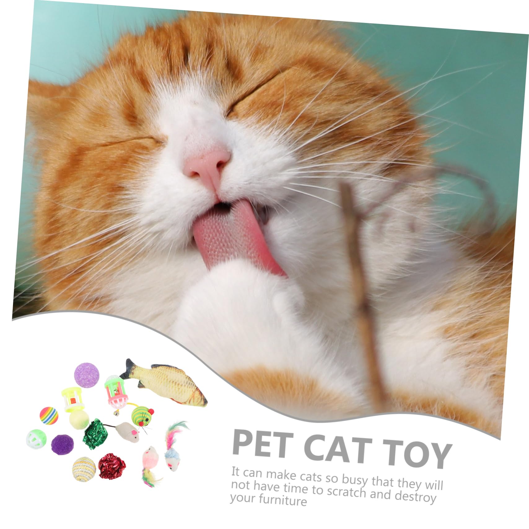 Kisangel 48stücke Teiliges Katzenspielzeug-Set Mit Lustigen Attraktionen Und Künstlichen Mäusen Für Spielende Katzen Und Kätzchen Sorgt Für Beschäftigung Und Physische Entwicklung