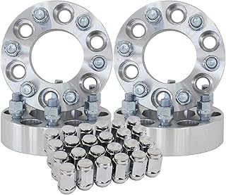 Smart Parts 4 Qty 1.25" 6x4.5 to 6x5.5 Wheel Spacers ADAPTERS 6x114.3 to 6x139.7 Stud 1/2-20 + 24 PC Lug Nuts