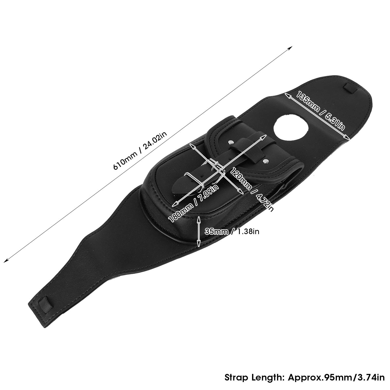 Pokrywa zbiornika paliwa motocykla Torba pokrywa paliwa Torba motocyklowa PU Skóra Pokrywa zbiornika paliwa gazowego Panel Pad Śliniak z etui Torba panelowa Torba na (Schwarz)