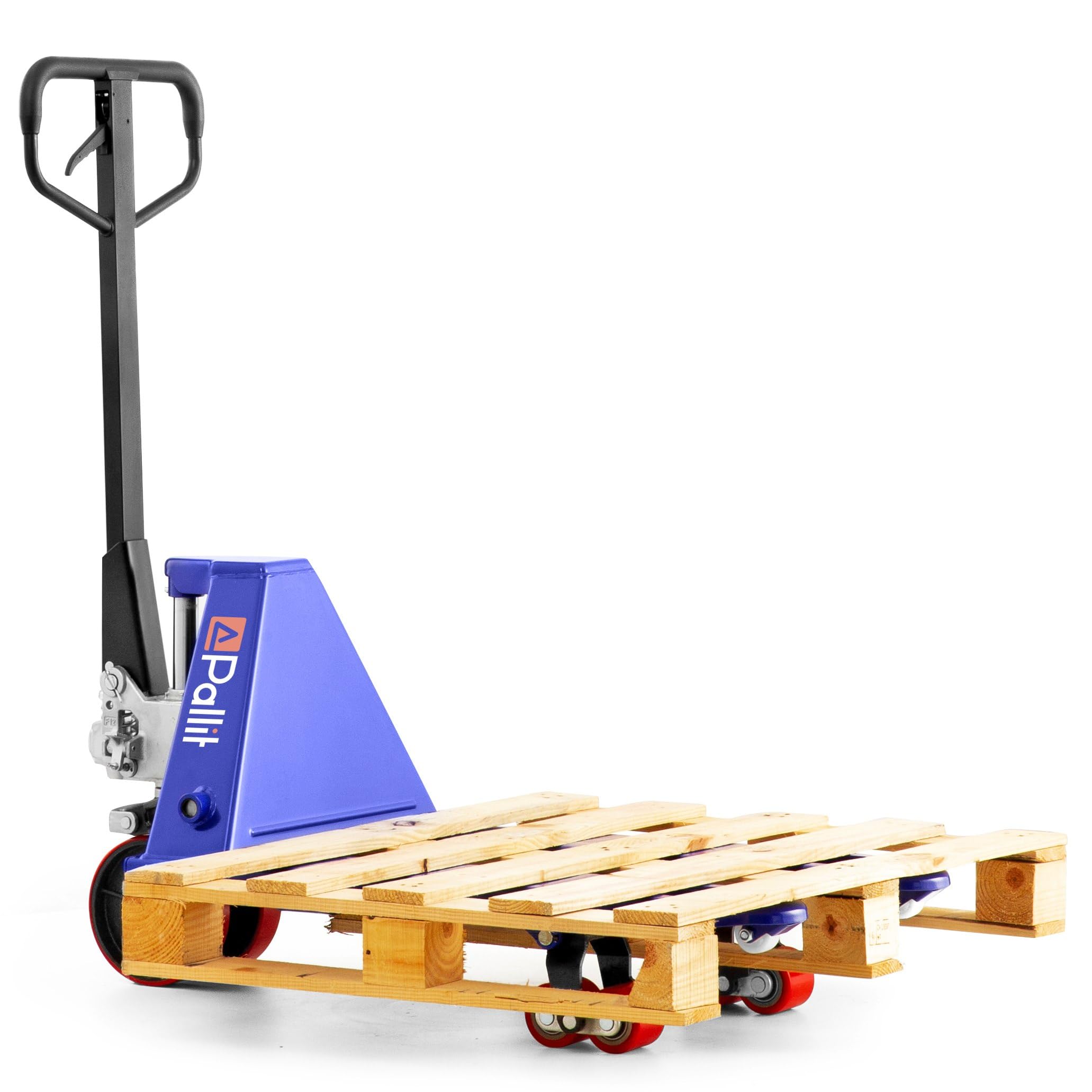 Pallit Transpalette COMPACT-P | Capacité de charge 2500 kg | longueur de fourche 800 mm | roues PU | transpalette court