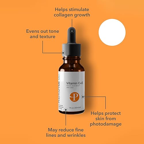 Miniatura 2 de Photozyme Cuidado de la piel facial con vitamina C + E antienvejecimiento con ácido ferúlico, 1 fl. oz1.0 fl oz
