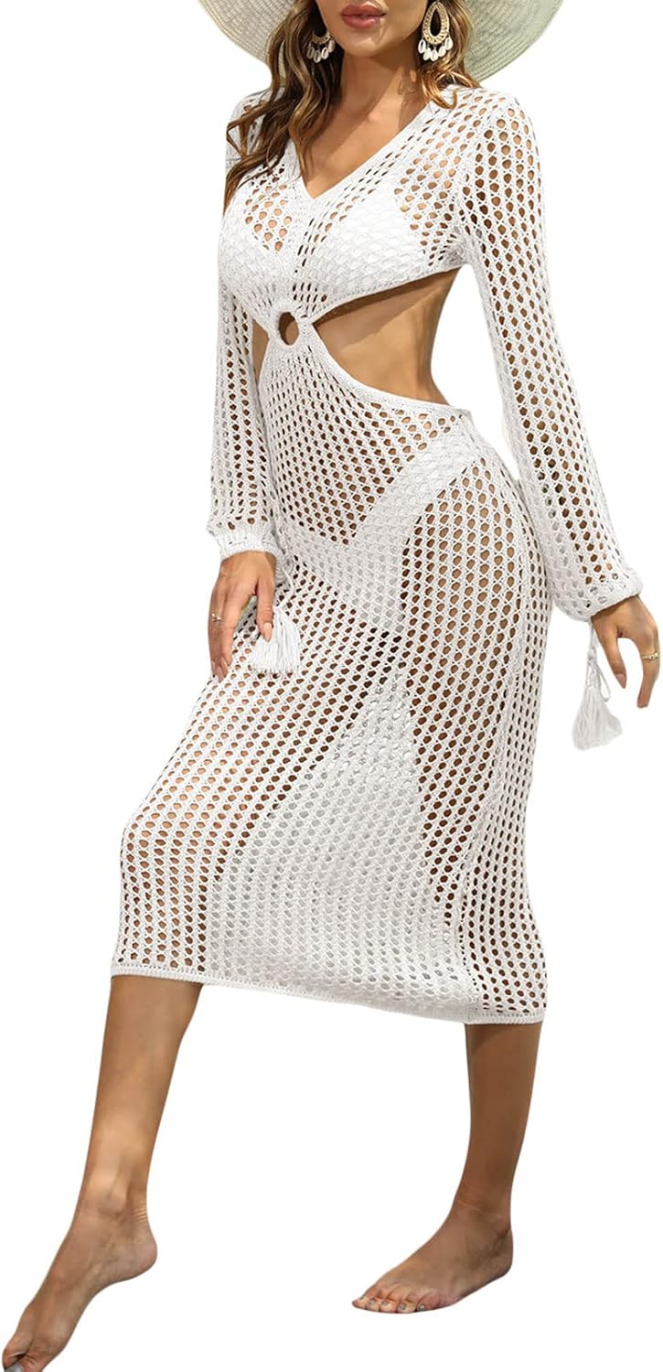 Women Hollow Out Knit Crochet Beach Dress Swimwear Togo | Ubuy