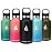 HYDRO CELL Stainless Steel Water Bottle with Straw & 2 Standard Mouth Lids (32oz 24oz 20oz 16oz) Keeps Liquids Hot or Cold w/Double Wall Vacuum Insulated Leak Proof Sport Design (Black 16oz)