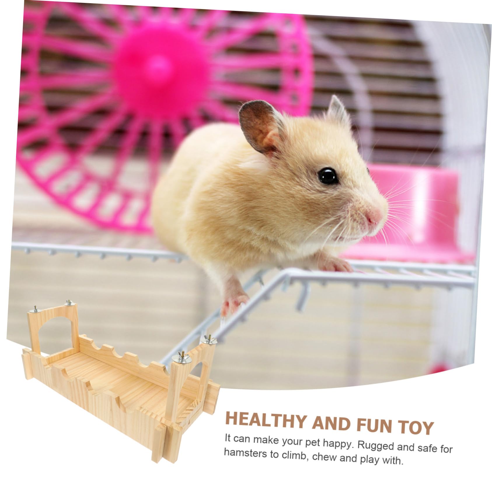 Leichte Haustierkäfig Holzbrücke für Chinchillas und Meerschweinchen mit Kreativem Design als Ruhe und Spielplatz im Kleinen Kleintierkäfig