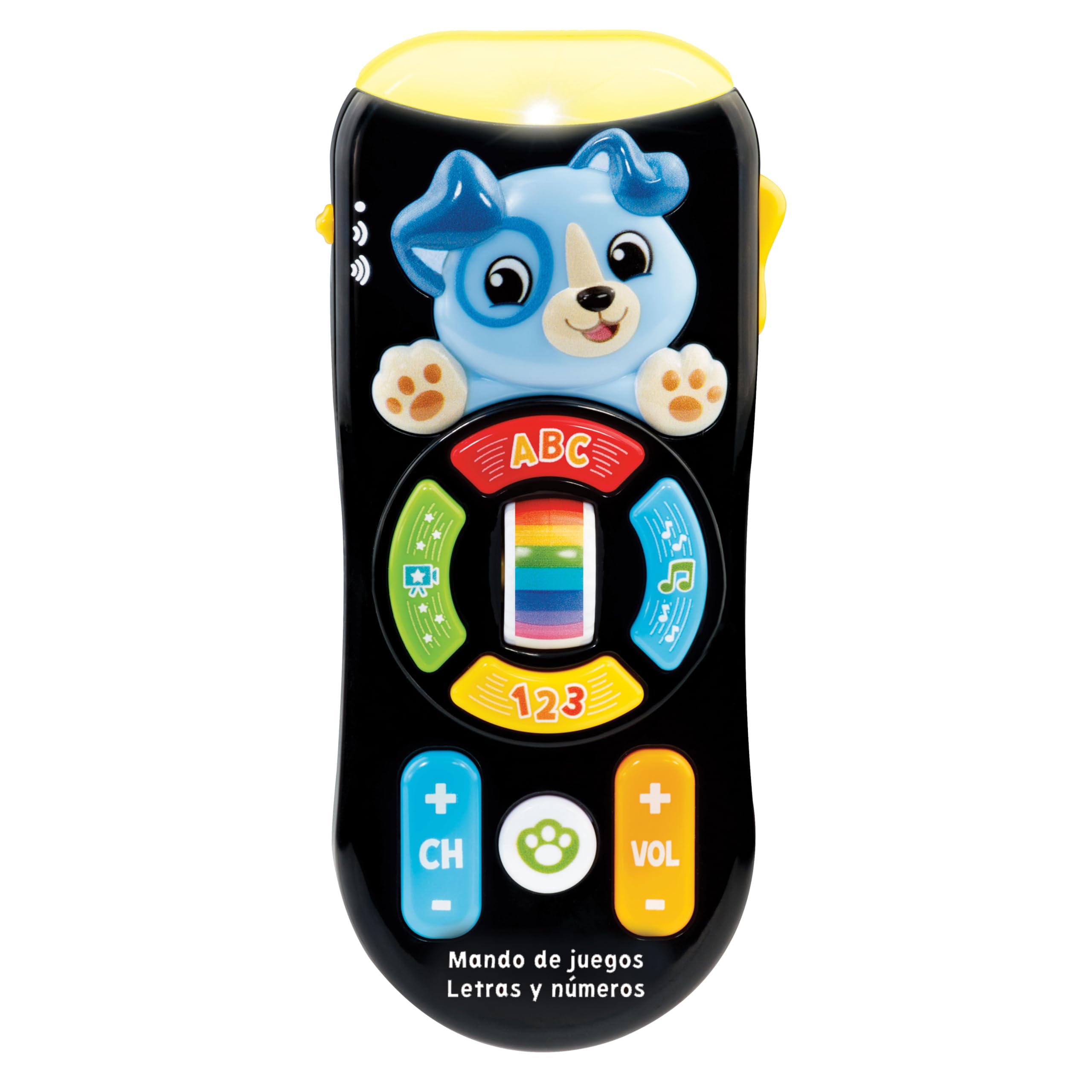 VTech-Baby Mando de Juegos Letras y números, Mando a Distancia Que Cambia de Color, Juguete para bebés Musical y Educativo, Efectos de luz, Regalo bebés +6 Meses, Contenido en español
