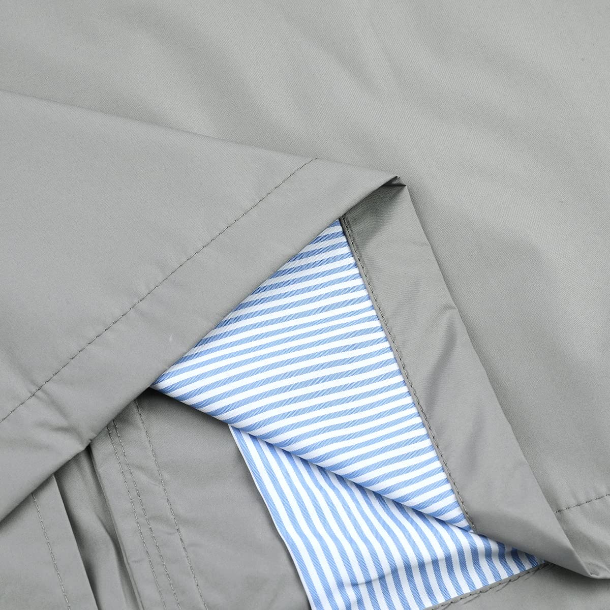 YUNCLOS - Abrigo impermeable para mujer, elegante, cortavientos con capucha, largo y delgado, color sólido