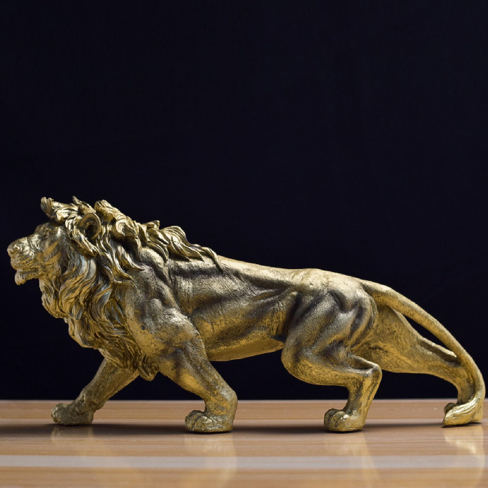 Pyhodi Statua di una Statuetta di Leone Forte, Decorazione per Ufficio, Casa, Scrivania, Scultura di Animali in Poliresina Fatta a Mano, Decorazione di Arte Moderna, Figurine da