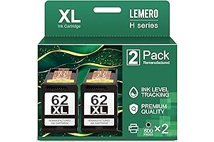 LEMERO 62XL Black Ink Cartridges — The Perfect Replacement for Your HP Printer