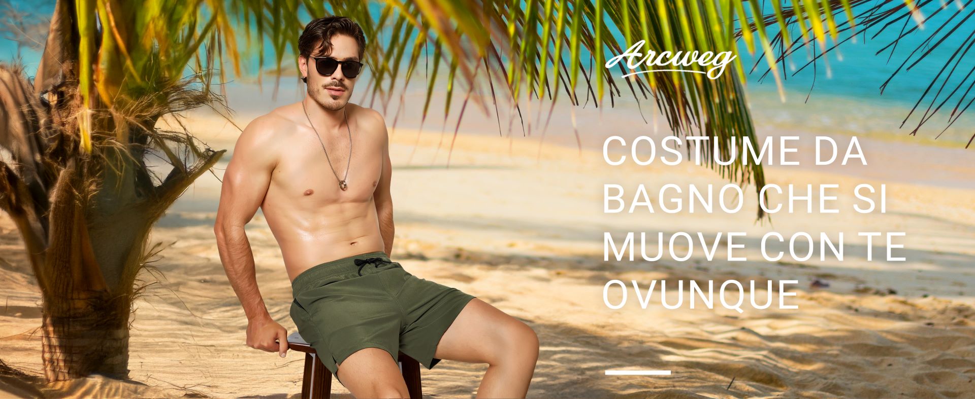 Pantaloncini Da Bagno Uomo Arcweg - Asciugatura Veloce, Fodera Rete, Coulisse E Taschino, Per Mare E Sport - Foto 7