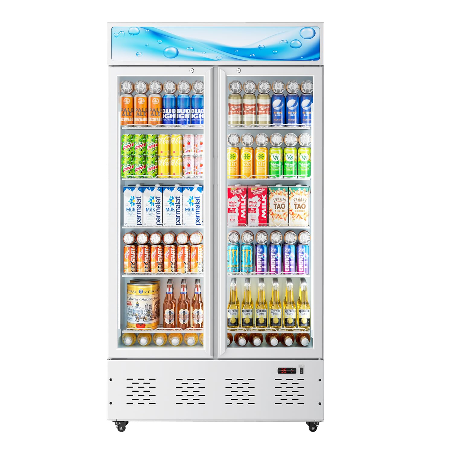 ECEVT 30 Cu.ft Glass Door Commercial Beverage Refrigerator