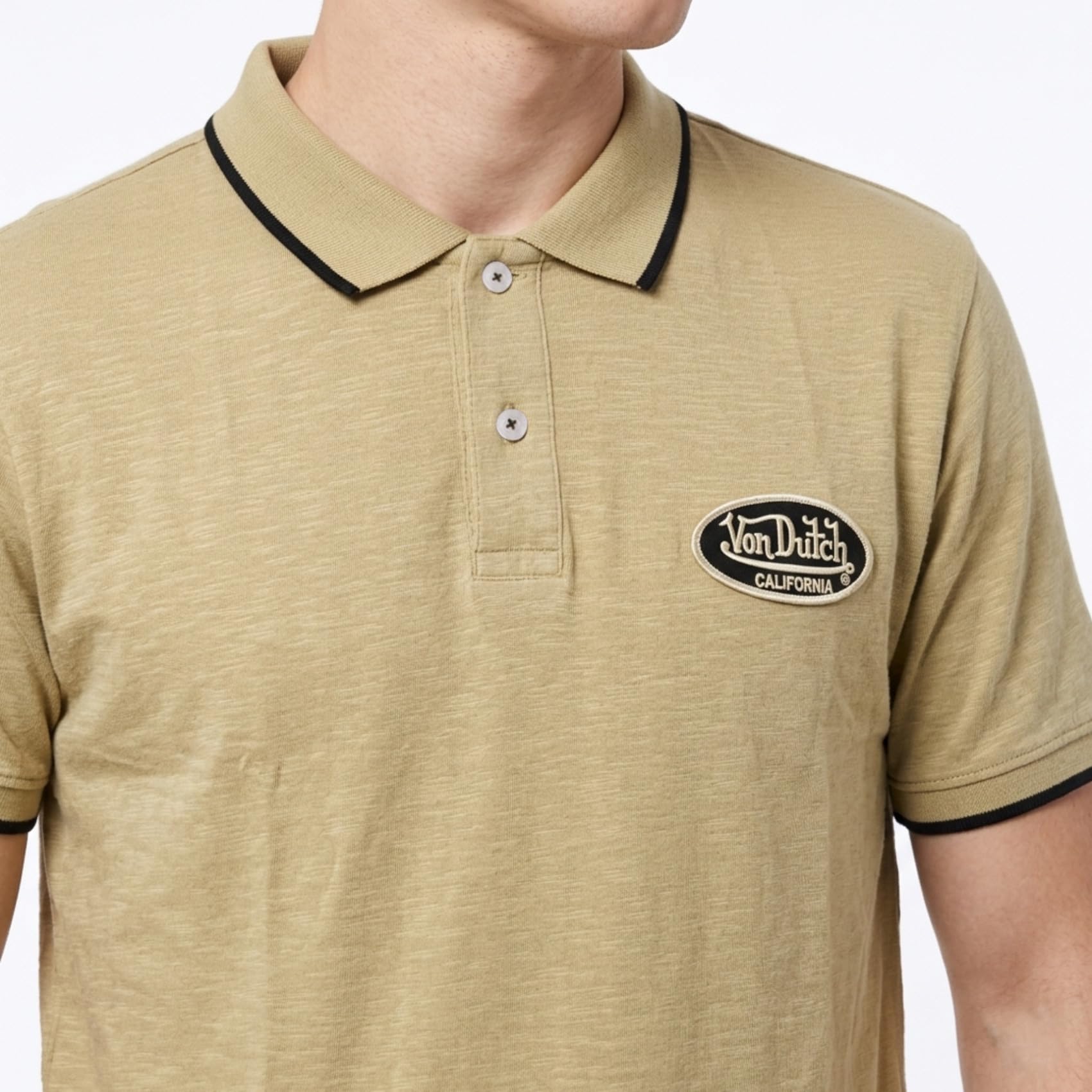 Von Dutch Polo Homme 100% Coton Los, Maches Courtes & Regular Fit