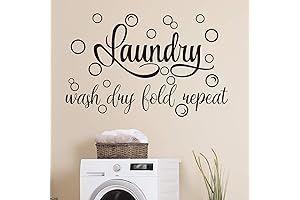 Zonon Vinyl Laundry Room Decal: Aesthetic Wall Décor for a Tidy Space