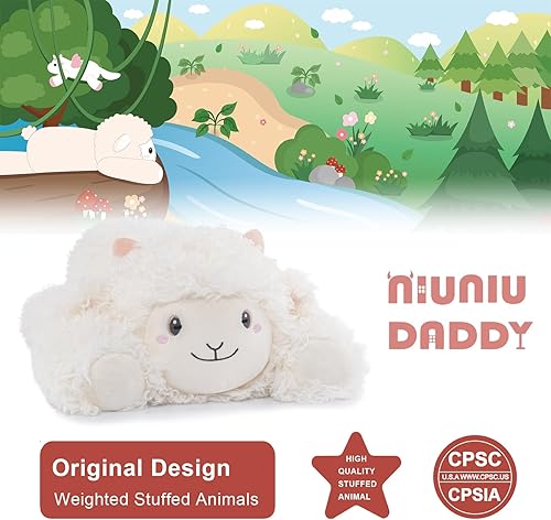 Miniatura 79 de Niuniu Daddy - Peluche con peso de perezoso para la ansiedad, almohada grande de 20 pulgadas para niños y adultos, juguete tierno como regalo