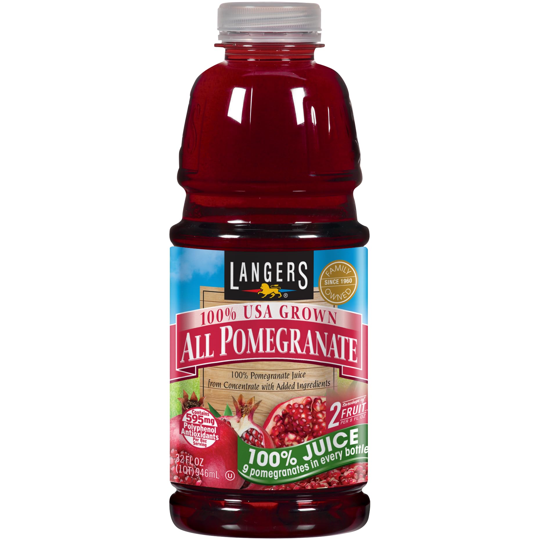 Amazon.com : Langers All Pomegranate 100 Percent Juice, 32 Fl Oz