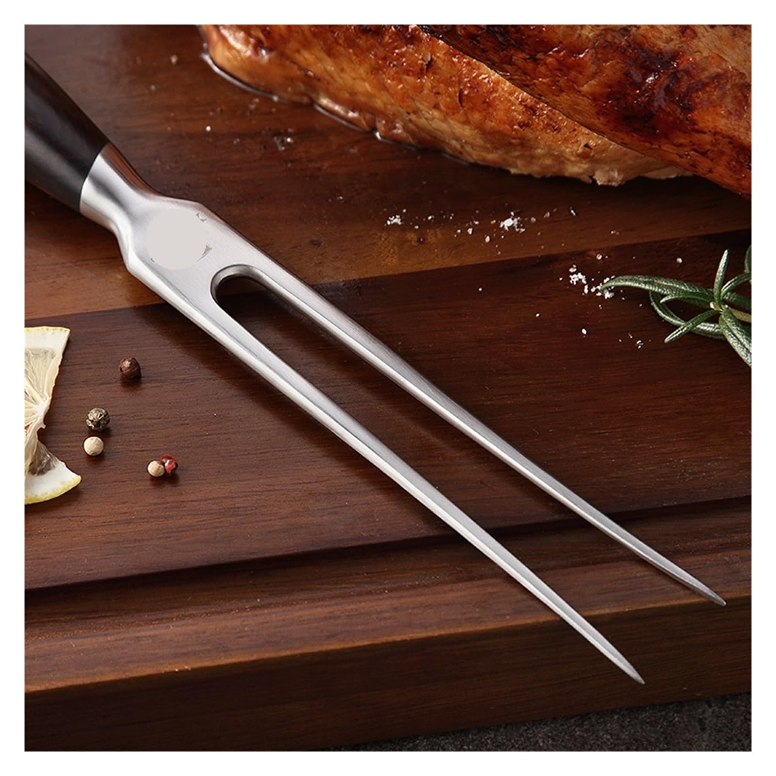 Fourchette a viande en acier inoxydable, fourchette a 2 dents 10 pouces