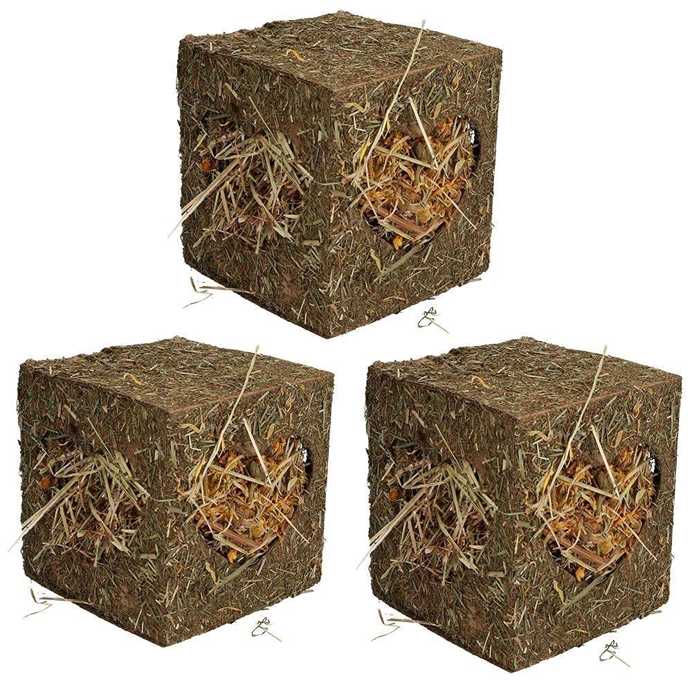 Heuwürfel für kleine Tiere, Meerschweinchen, Kaninchen, Langeweile und Heuwürfel, 6 Stück