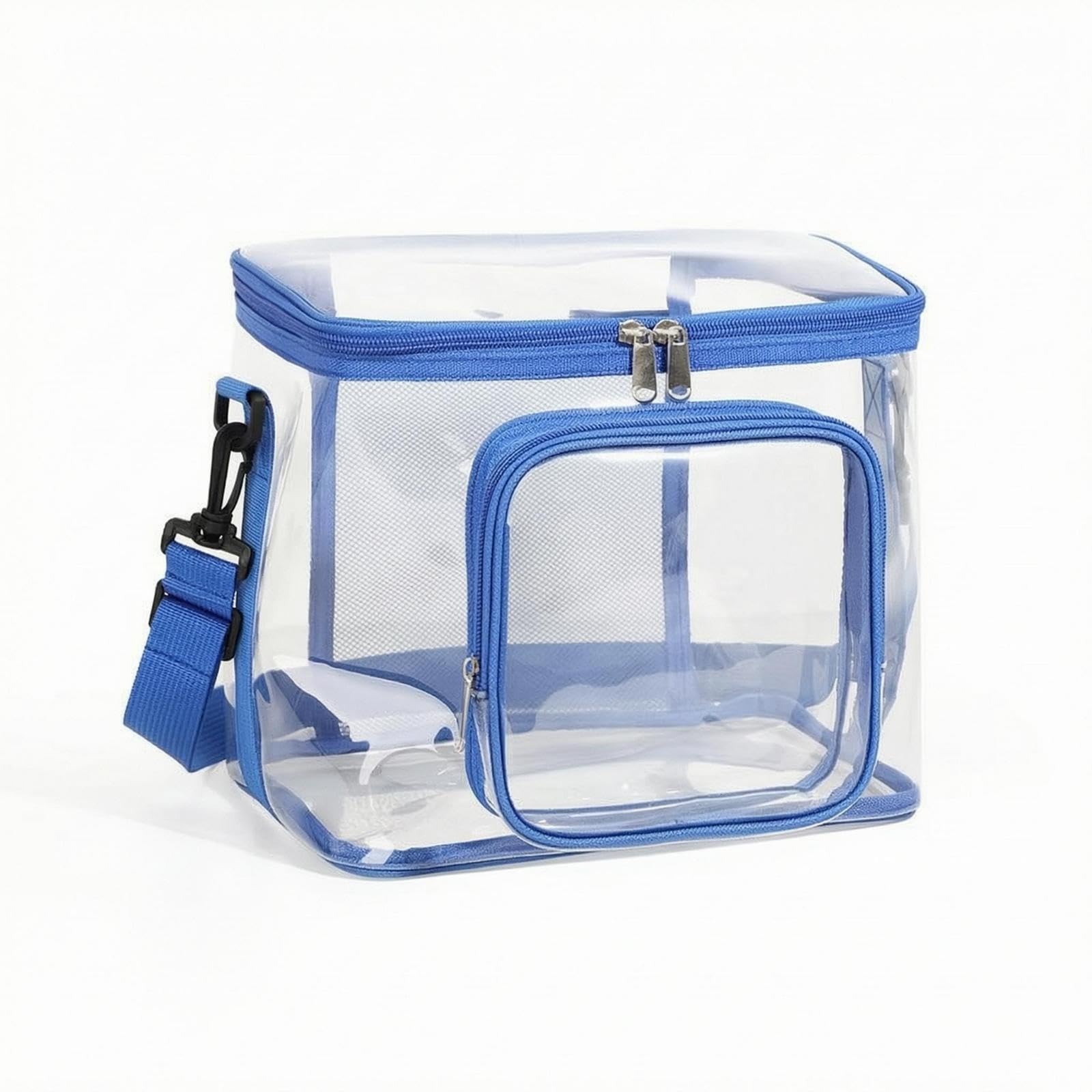Clear High Quality Material Storage Bag Transparent Rectangular High Quality Material Bag Black Trim Carry Item Royal Blue|Home & Garden| Kitchen Dining & Bar| Kitchen Storage & Organiz-image-27