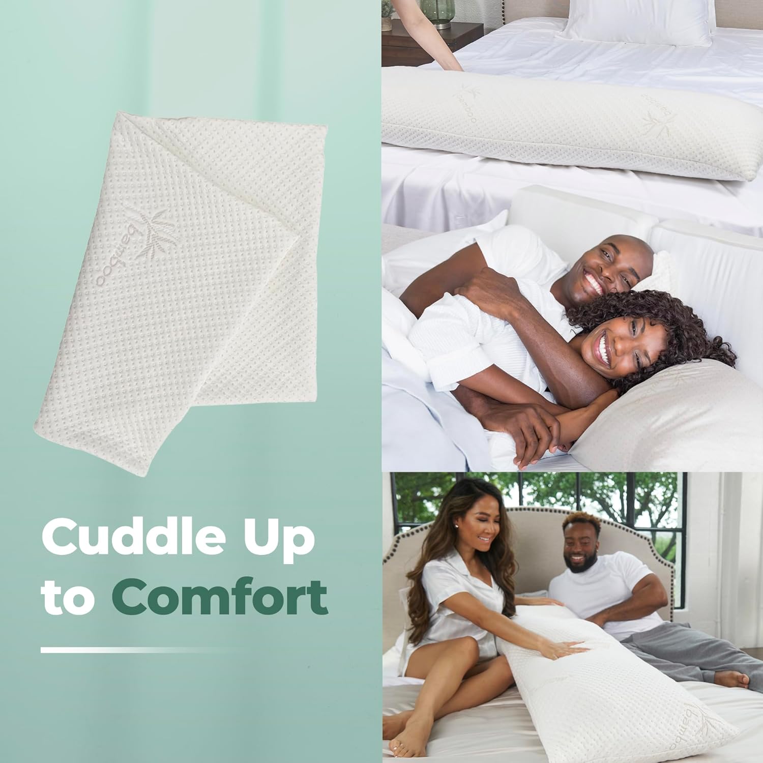 Snuggle-Pedic Pillow Covers - Zippered Body Pillow Protector w/Kool Flow Technology, 20x54 Inches - Made in The USA