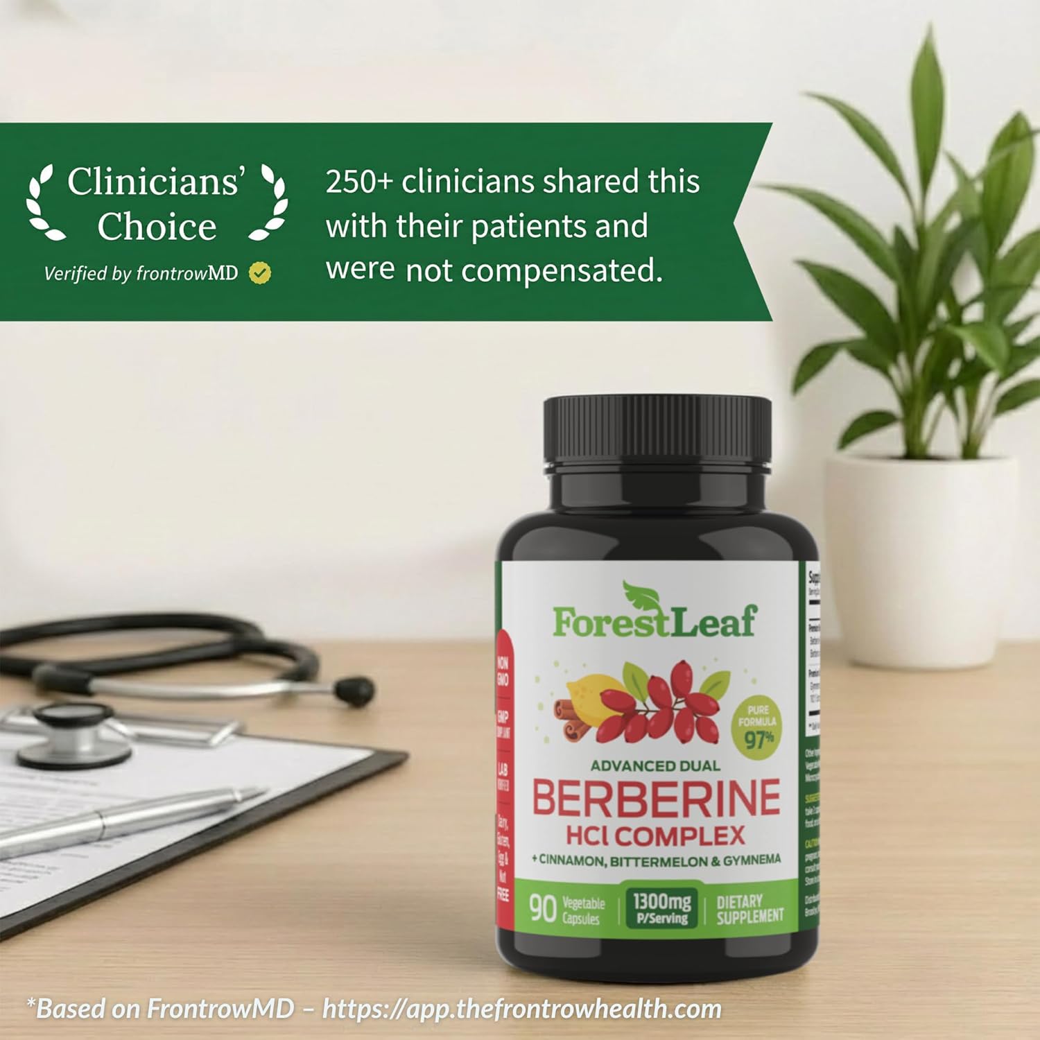 Forestleaf Berberine Supplement - 1300Mg Per Serving - Ultra...