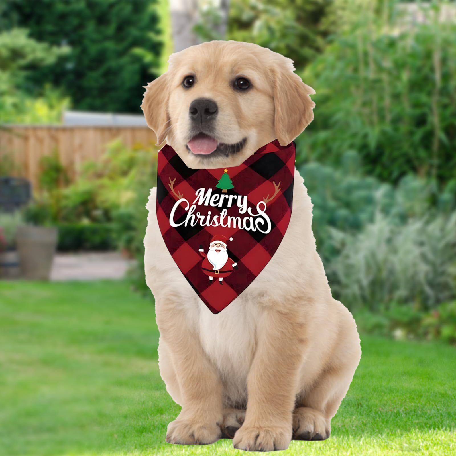 6 PCS Christmas Dog Bandana Set Holiday Pet Scarves - Image 4