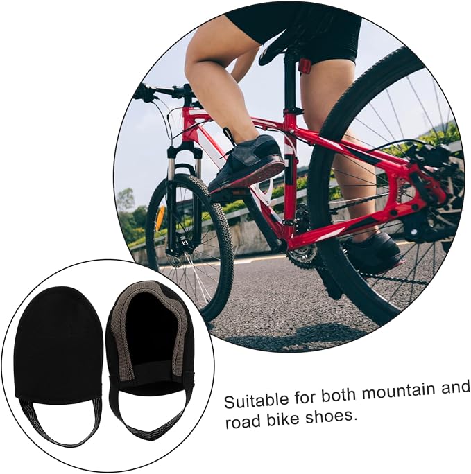 Cubrezapatos para bicicleta de montaña ibasenice negro miniatura 7