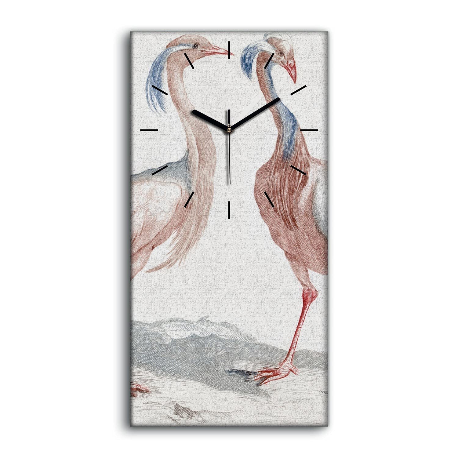 Horloge sur Toile Art Moderne Animaux Décoration Murale Salon Coloray 30x60