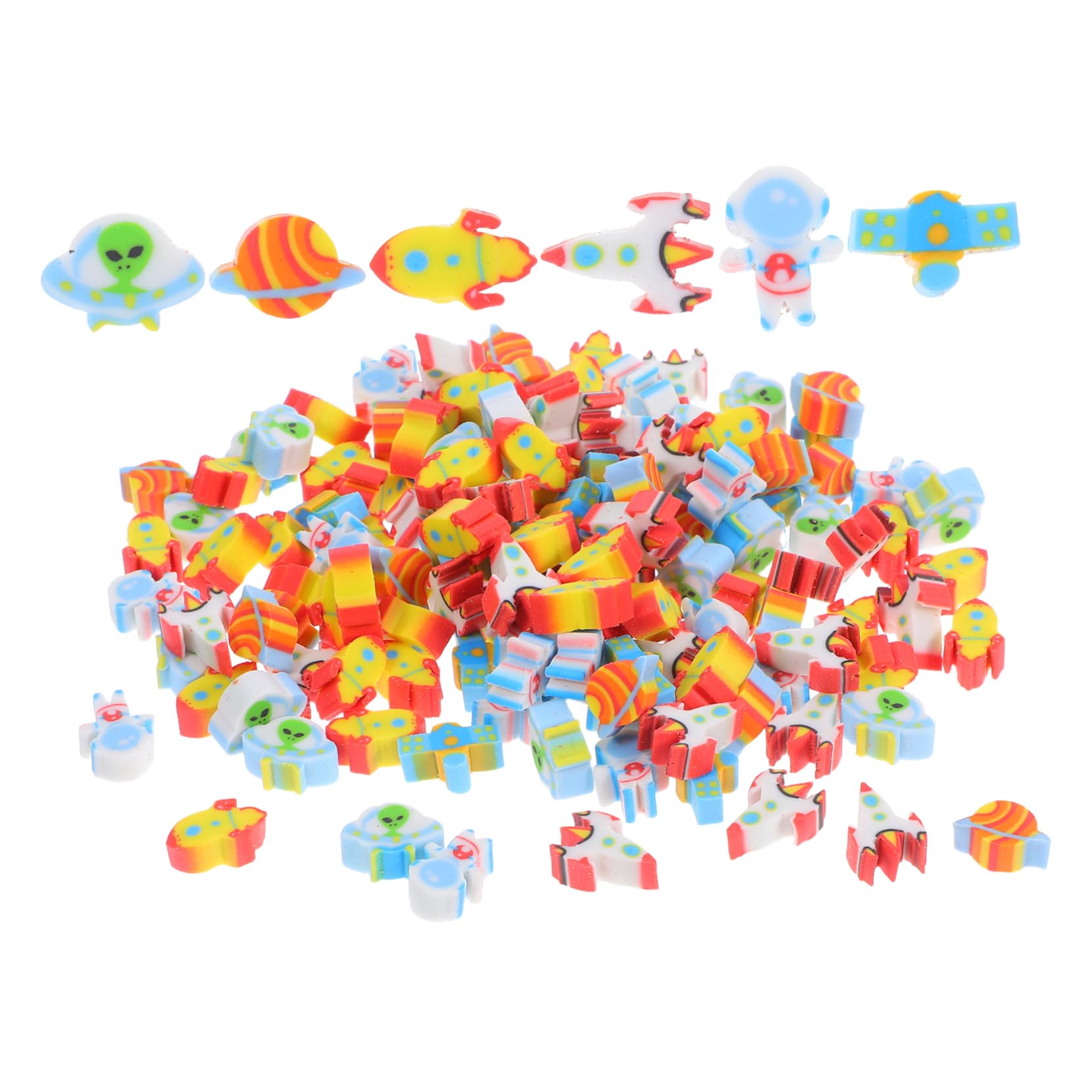 BESTonZON 300Pcs Mini Astronaut Erasers for Space Themed Classroom Prizes Material Fun Art Supplies for School Projects and Homework Rewards Party Favors