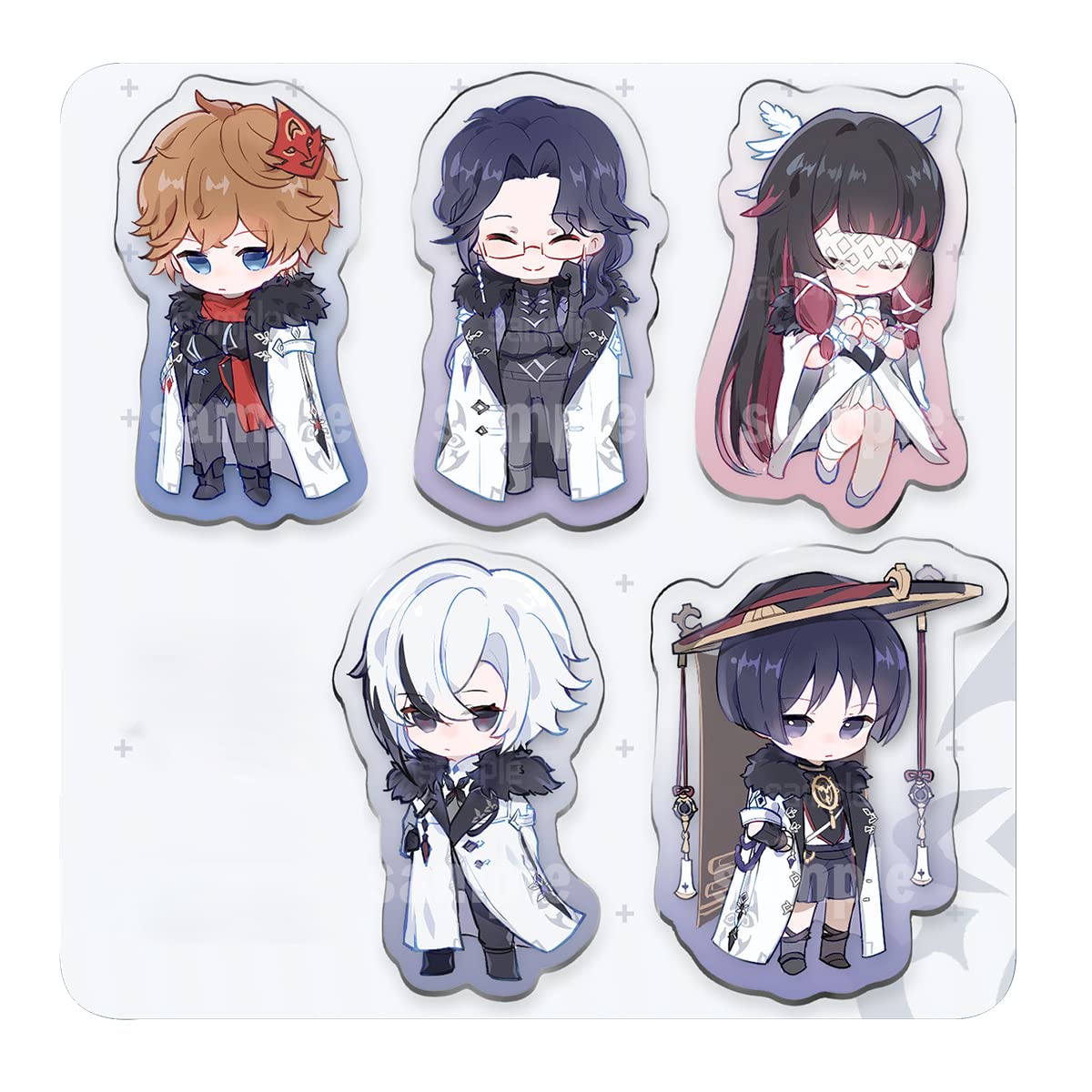 Amazon.co.jp: 原神 キーホルダー 散兵 タルタリヤ 少女 コロンビーナ