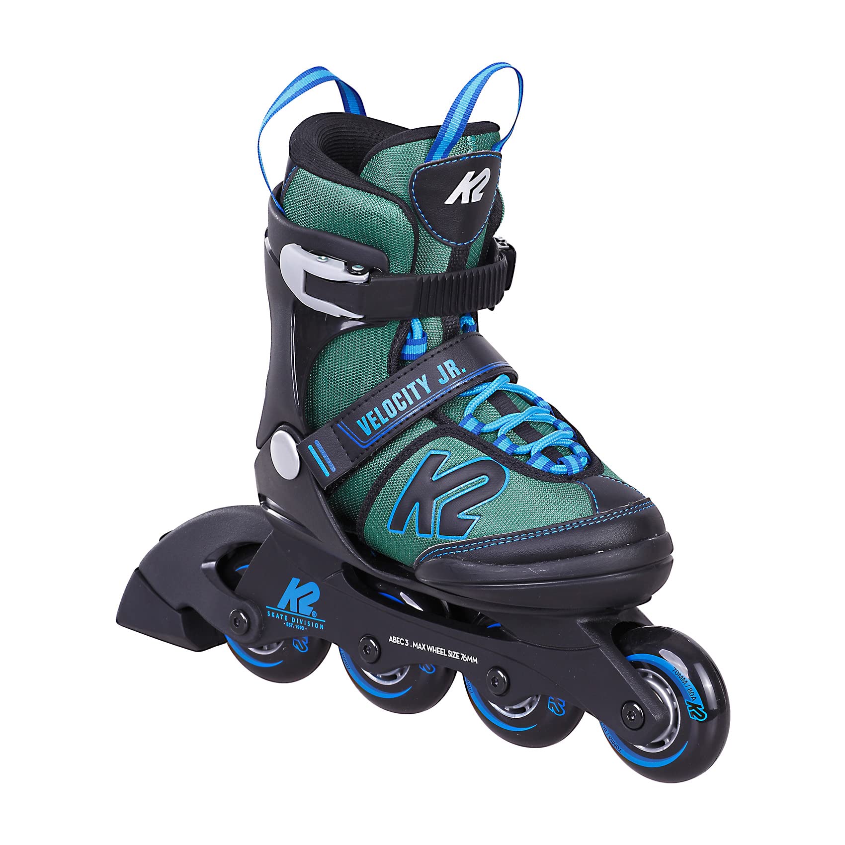 K2 Skates Jungen Inline Skates VELOCITY JR B, black - blue - green, 30G0826
