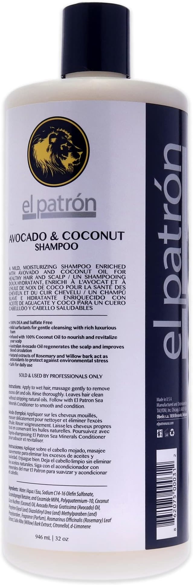 El Patron Avocado and Coconut Shampoo 32 oz (I0108105)