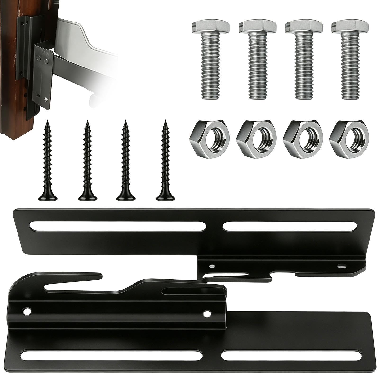 Supports de sommier pour tête de lit en acier épaissi | Lot de 2 fixations à griffes DIY