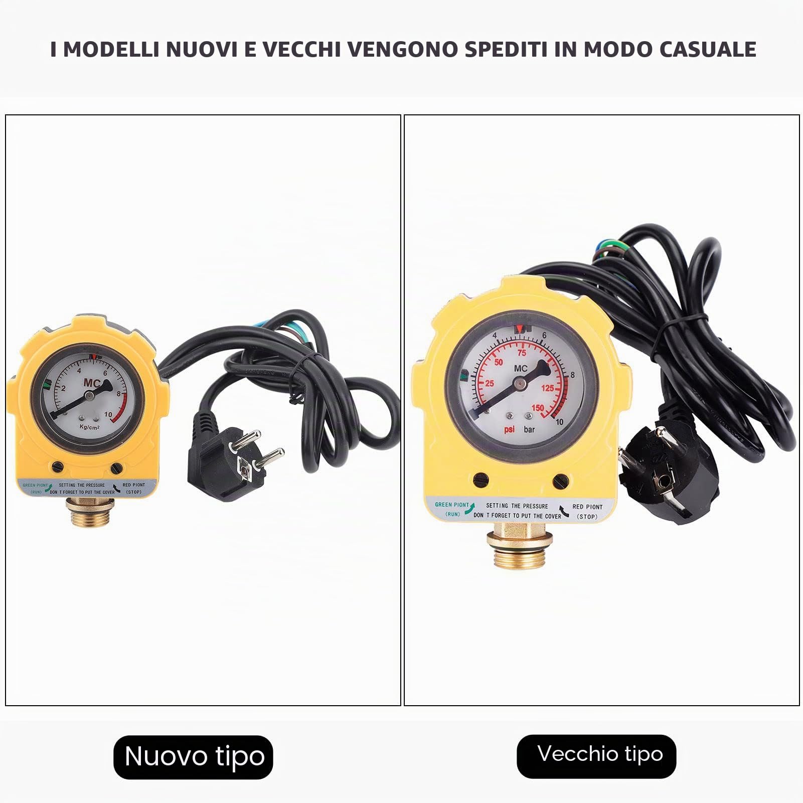 220 V 0~10 bar Interruttore Elettronica Unità Pressostato Regolabile per Pompa Acqua (Spina di EU)
