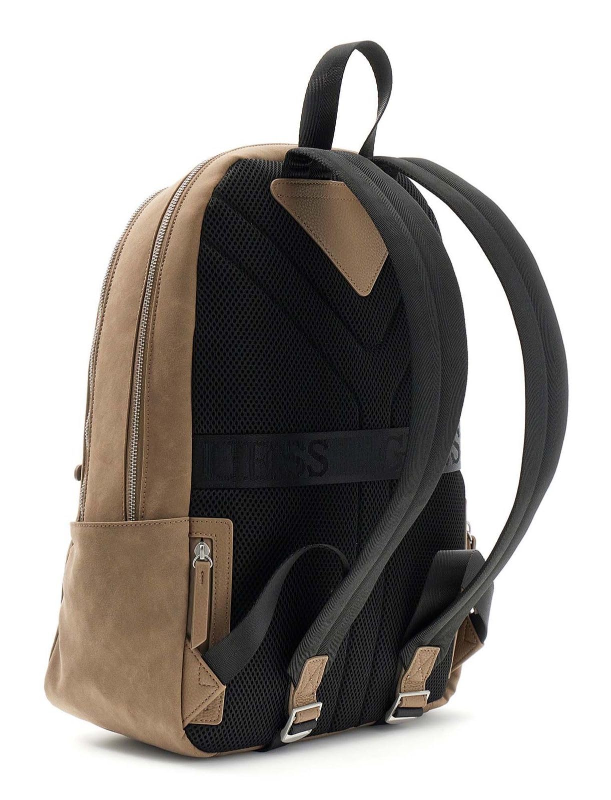 GUESS mochila para el portátil con compartimento para portátil Torino Backpack Desert Beige marrón topo