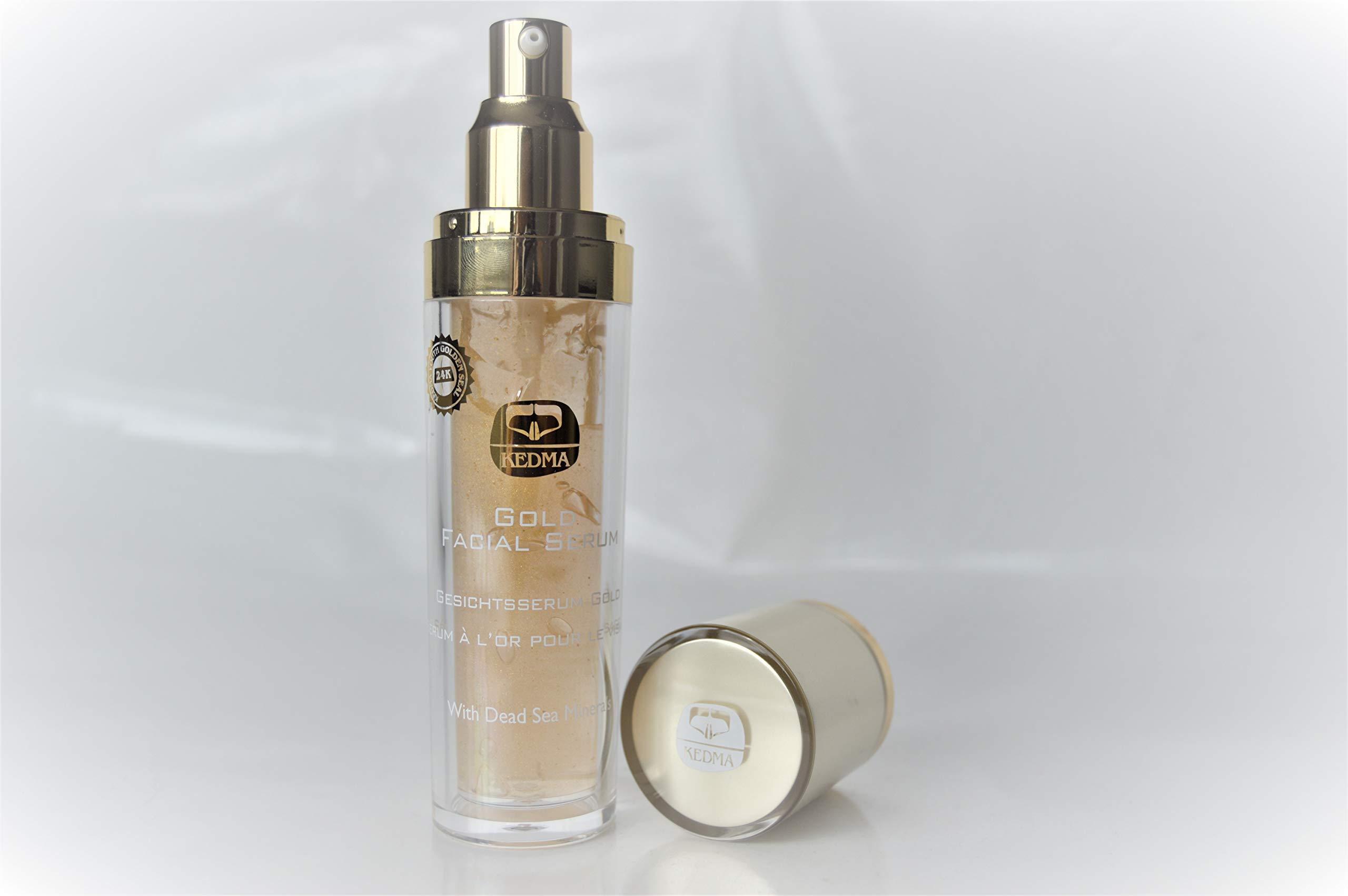 Kedma - Serum do twarzy z 24-karatowym złotem, Q10 i multiwitaminami - Ujędrniające i przeciwstarzeniowe - 60 ml