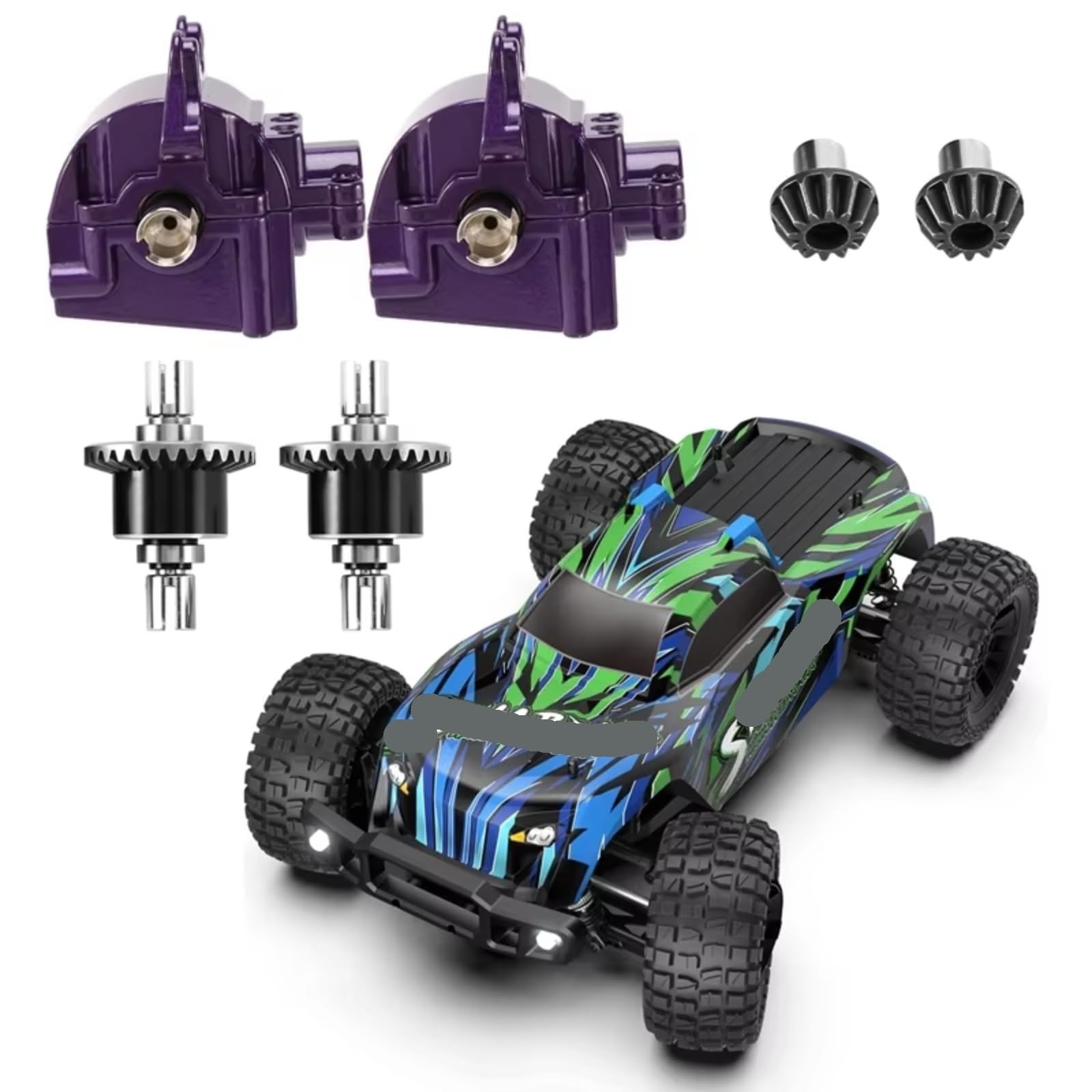 Accesorios coches RC per Wltoys 144001 124019 124018 rc Car Upgrade Parts Accessori Differenziale Metallo E Copertura Dell'alloggiamento del Cambio