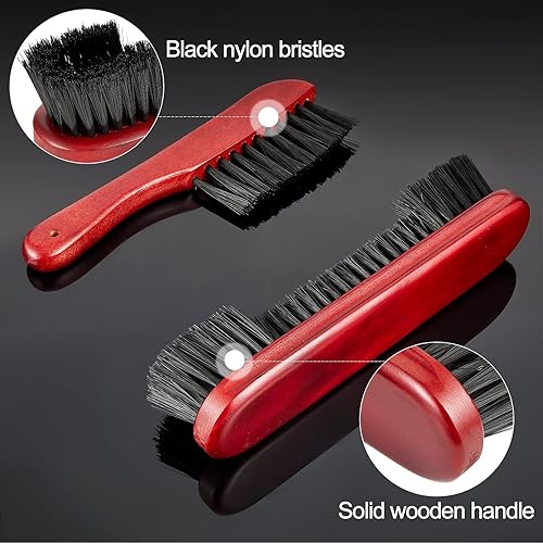 Miniatura 3 de Juego de 5 cepillos para mesa de billar, herramientas de limpieza, juego de cepillos para mesa de billar con 8 cubos de tiza para taco de billar, 8