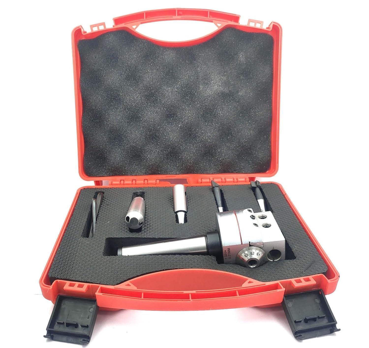 Buyohlic Tête d'alésage 62 mm de diamètre pour tour, fraiseuse (Morse Taper MT3 (M12 x 1,75))