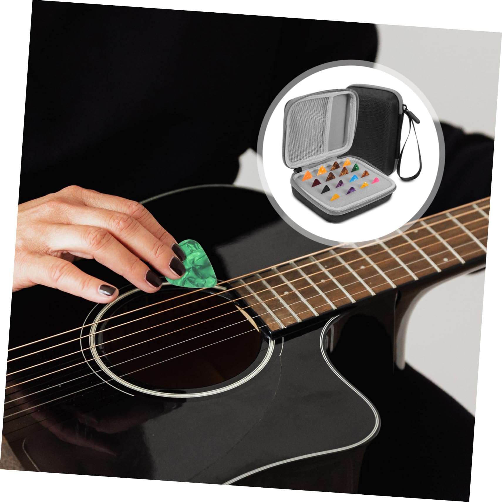 ibasenice 3 Juegos De Púas De Guitarra Estuche para Púas De Guitarra Eléctrica Folk Organizador De Púas Caja Accesorios Prácticos