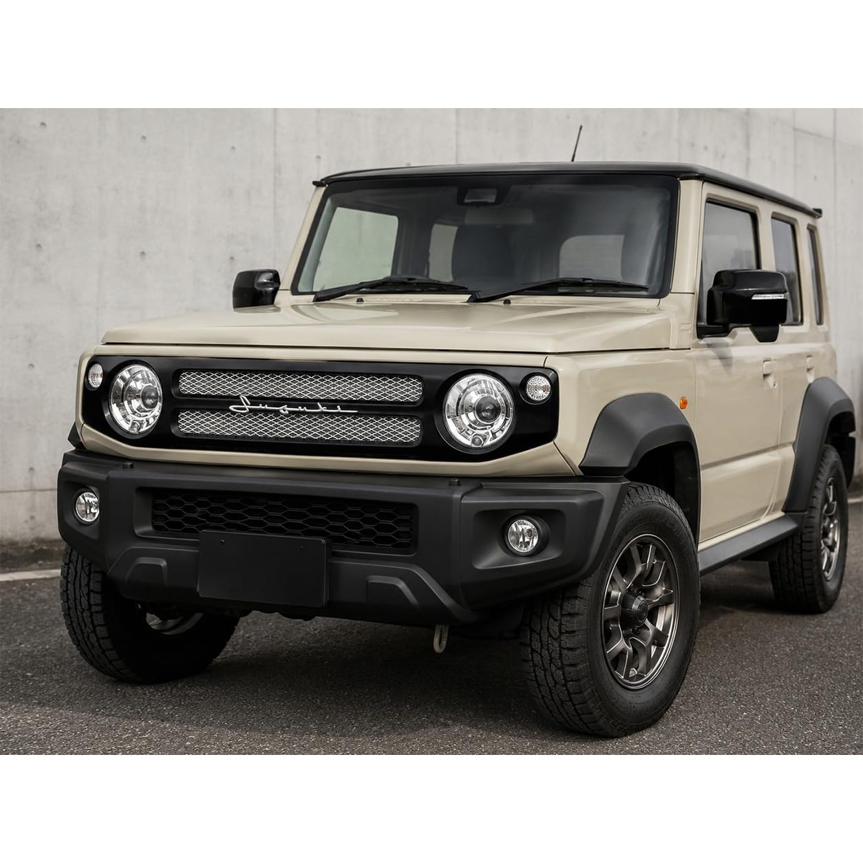 ジムニー　JB64W JB/JC74W フロントグリル筆記体アイボリーエンブレム Amazon | ジムニー JB64W ジムニーシエラ JB74W ジムニーノマド JC74W