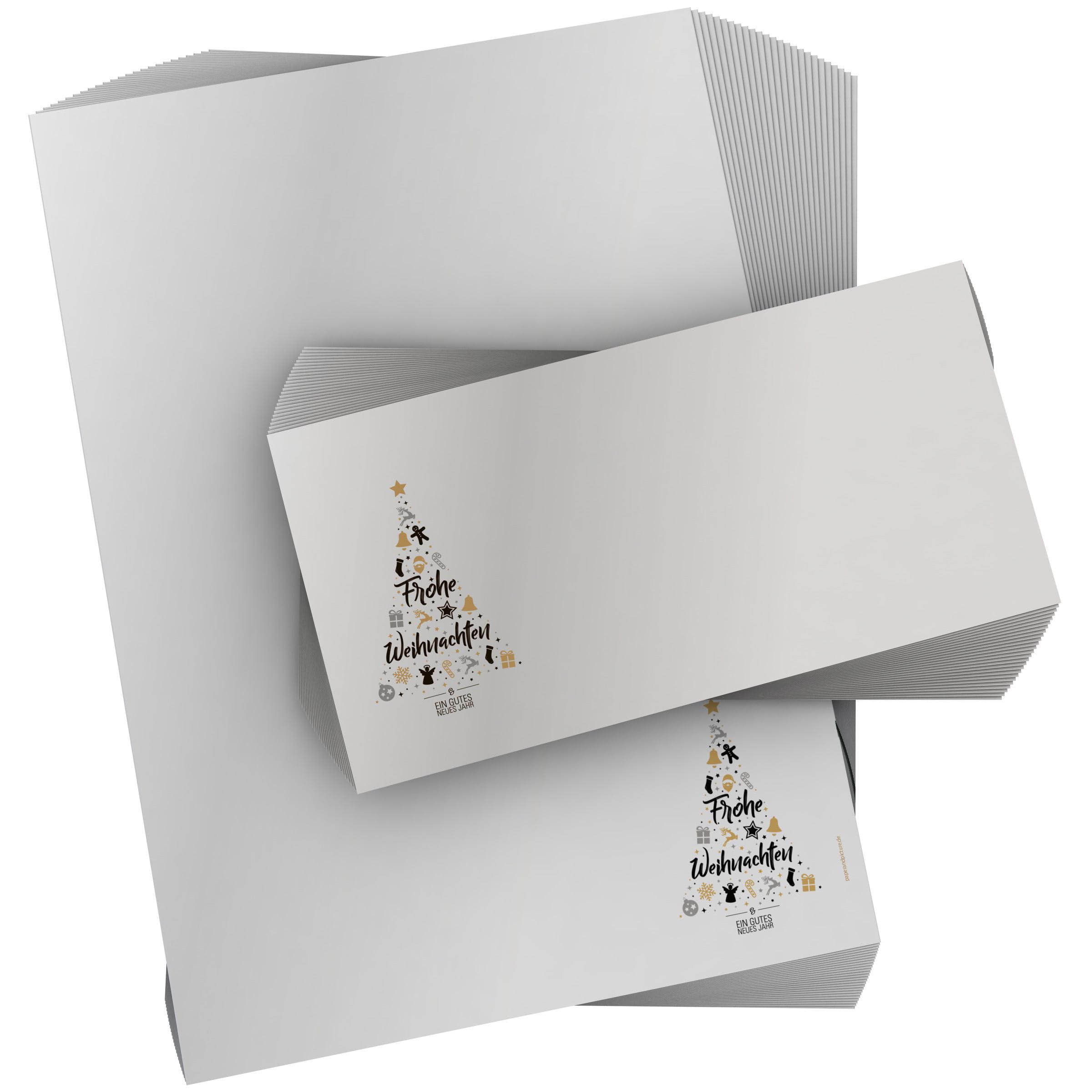 Weihnachtsbriefpapier | Weihnachts-Wunschbaum | Briefpapier | Kuverts | Weihnachtspapier | edel | modern (100 Blatt 100 Kuv.)
