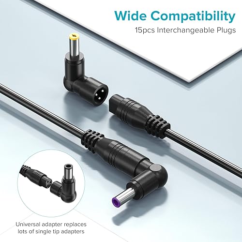 Miniatura 3 de Powseed Cargador universal para portátil de 65 W para Dell HP Asus Acer Samsung Toshiba Lenovo IBM Sony Gateway Notebook Ultrabook Chromebook,