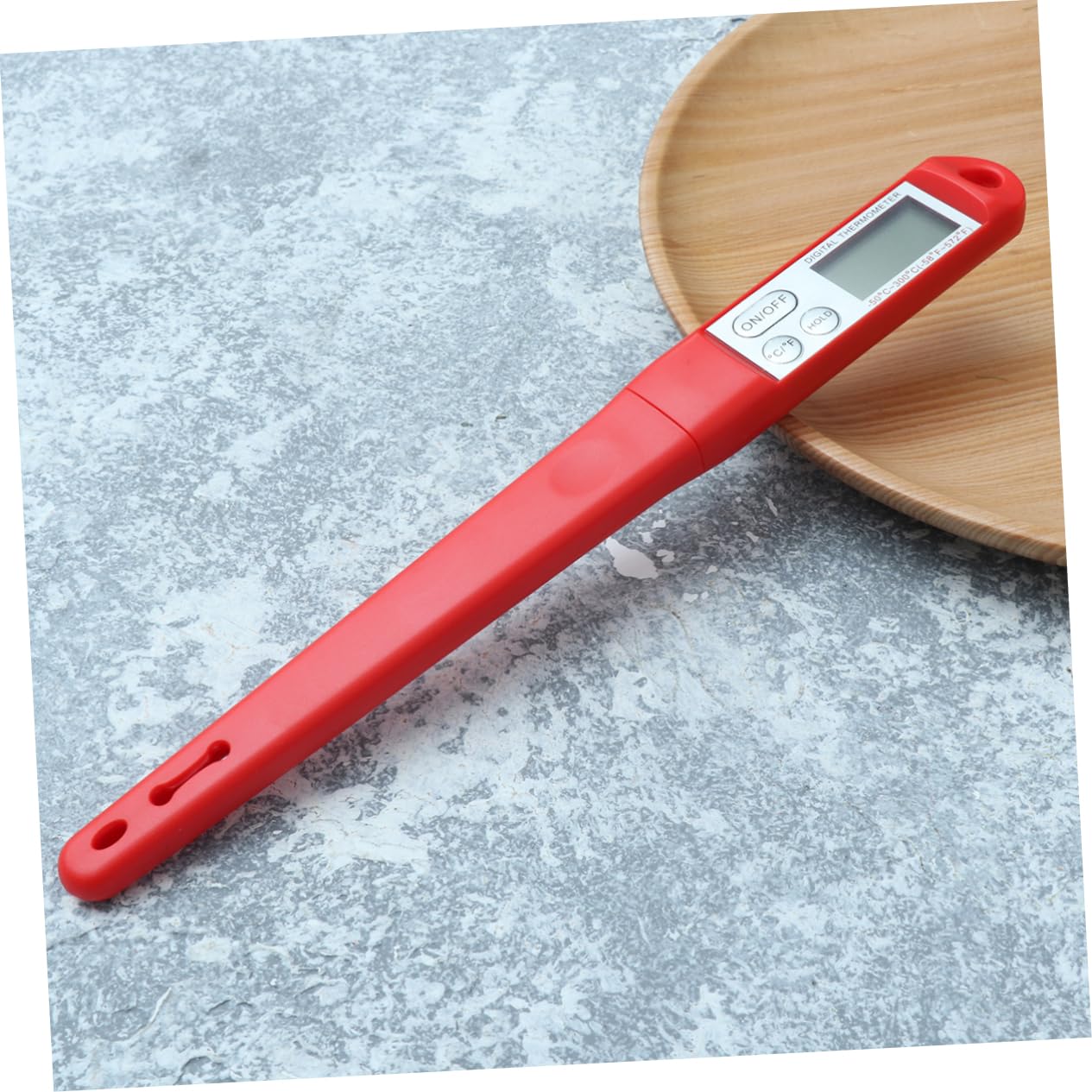 HEMOTON 2pezzi Termometro Digitale Da Cucina Inossidabile Probe Per Misurazione Temperatura Cibi Termometro Per Bbq e Grigliate Strumento Portatile Per Uso Domestico e Professionale Rosso