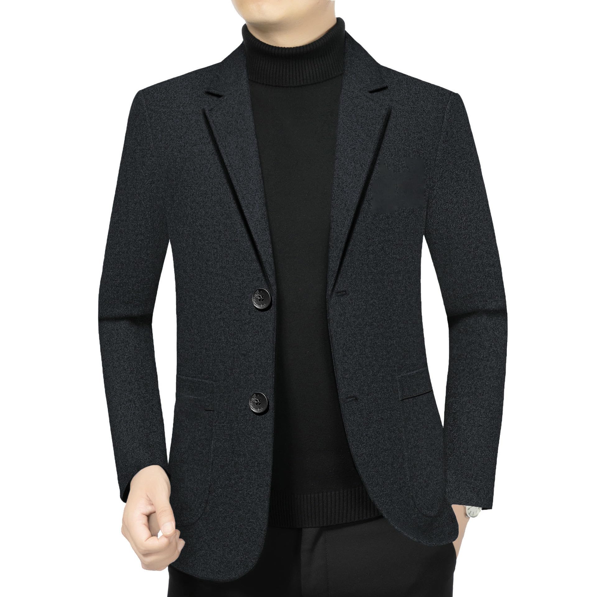 Blazer casual de negocios para hombre de mediana edad, estilo coreano, ajustado, elegante, elegante