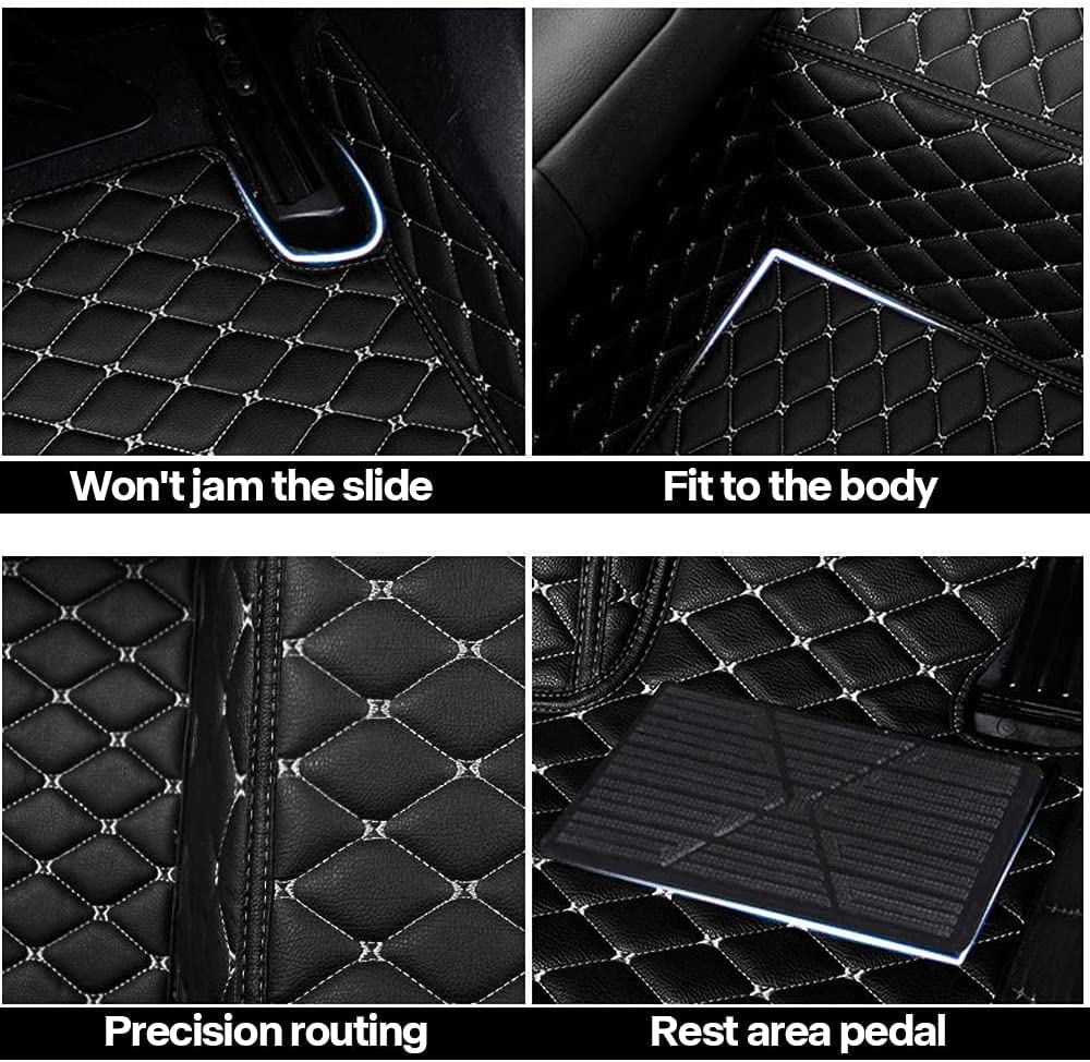 HARIN Copertura Totale Auto Tappeti per BMW X5 G05 2018-2023, Antiscivolo Impermeabile Resistente Inodore Car Mats Lavbile Accessori Auto,D/Black-Blue