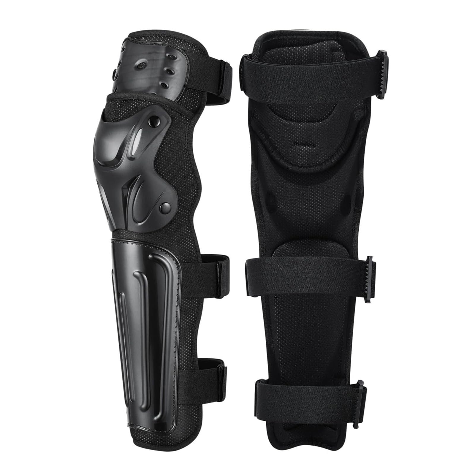 Juego de 4 Rodilleras y Coderas para Motocicleta, Equipo de protección para espinilleras de Motocross, Resistentes al Desgaste, a los Impactos y con absorción de Impactos