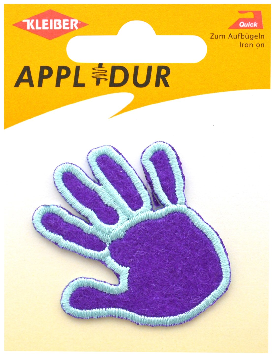 Kleiber 5 cm Iron-On Hand Print Patch, Blue
