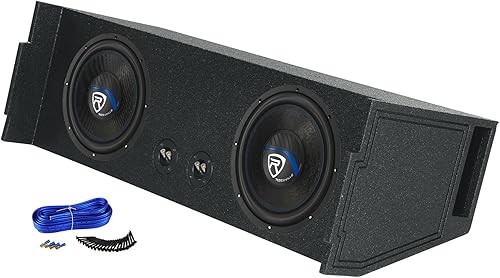 Q Power - Caja de subwoofer ventilada con 2 agujeros y 12 pulgadas de audio para coche para tercera fila de SUV