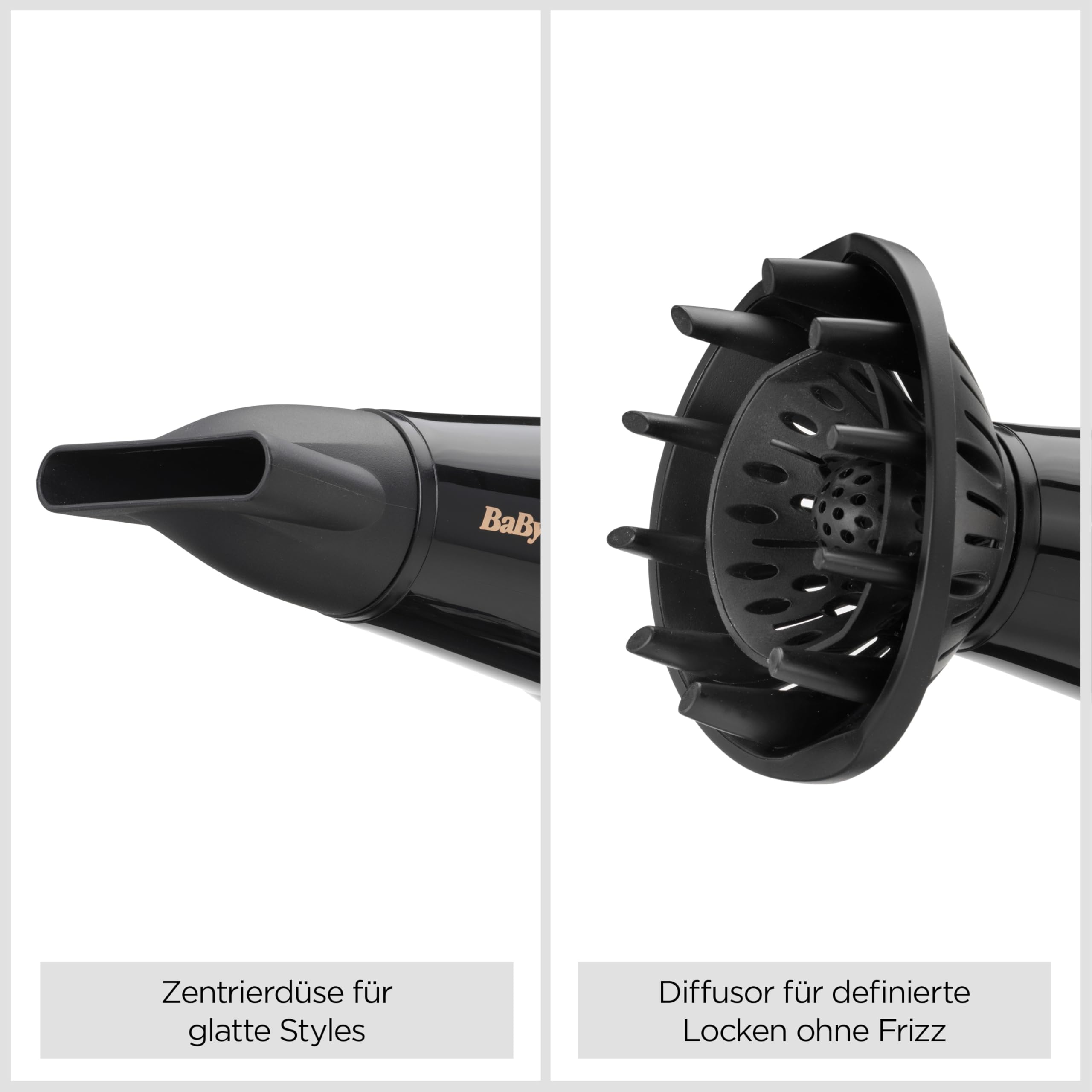 BaByliss Haartrockner Cordkeeper – Leistungsstarker 2000W Föhn mit einzigartigem 1,65m Kabeleinzug, Ionen-Technologie mit Anti-Frizz, 3 Heiz- & 2 Geschwindigkeitsstufen, Schwarz, D373E